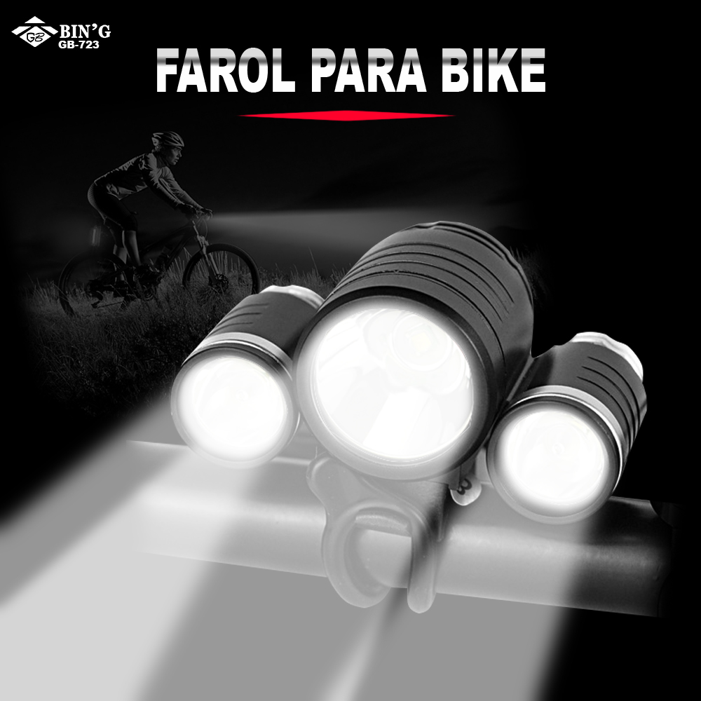 Kit Farol Bike Profissional 3 Leds